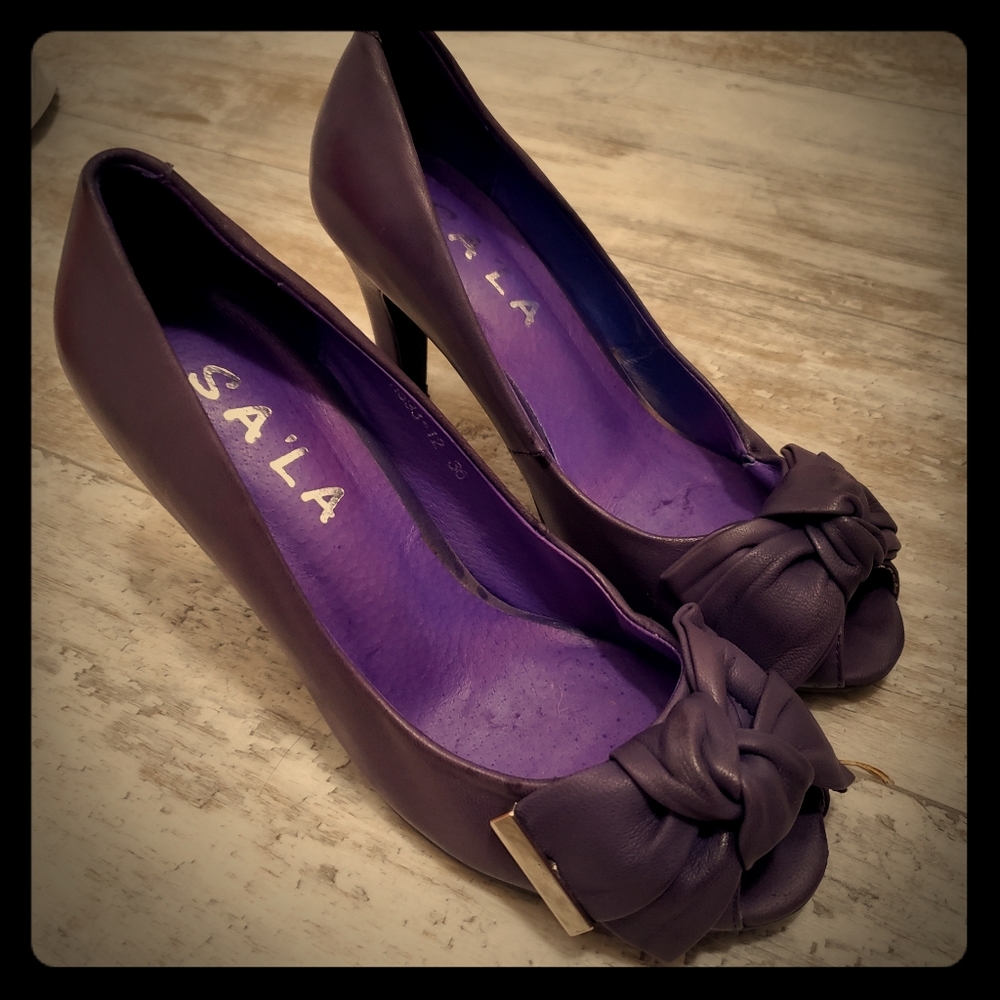 Open toe high heel, super soft leather size 36